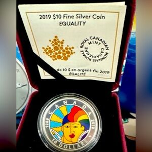 2019 Equality Royal Canadian Mint $10 coin collectible uncirculated